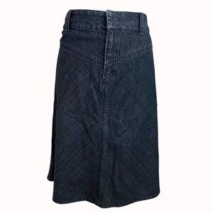 IE Relaxed Jean Skirt Womens Dark Denim A Line Plus Size 18W Cotton Casual Wear